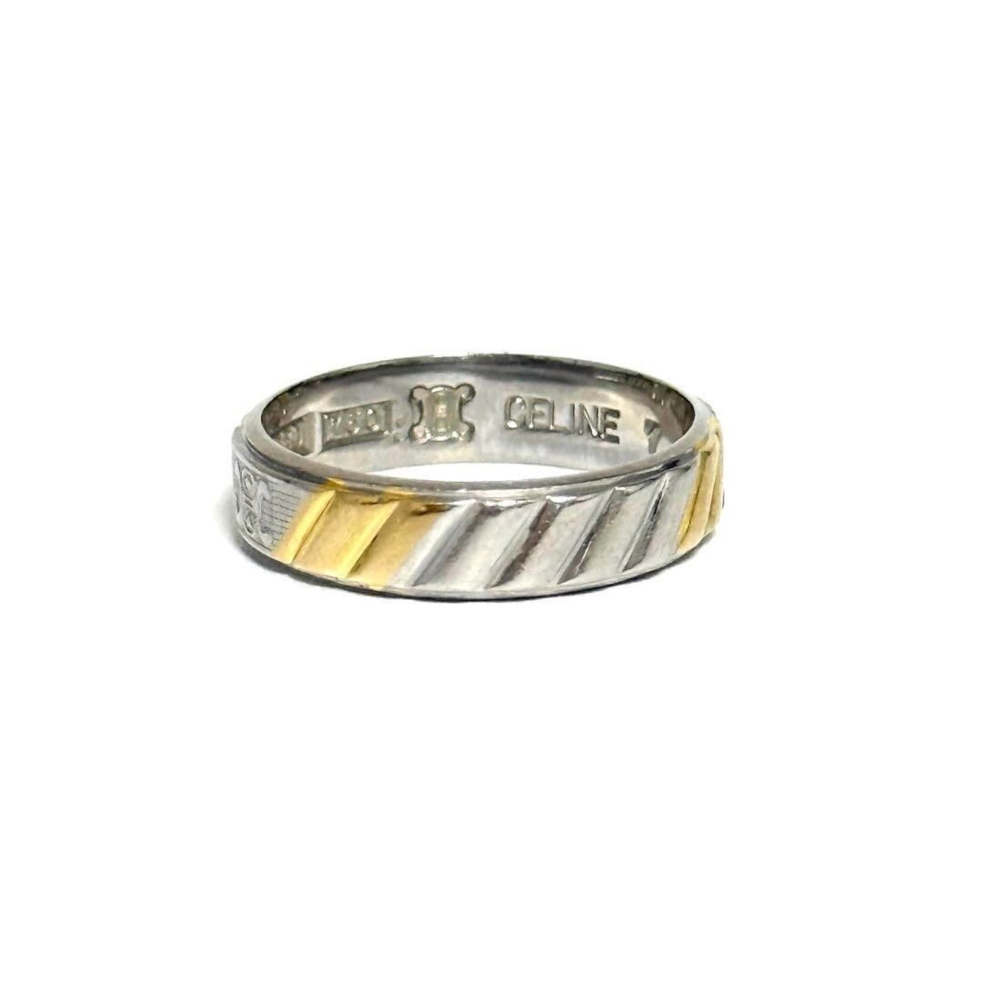 Celine Celine Men's Women's Triomphe Ring Platinum Size ONE SIZE - 4 Thumbnail