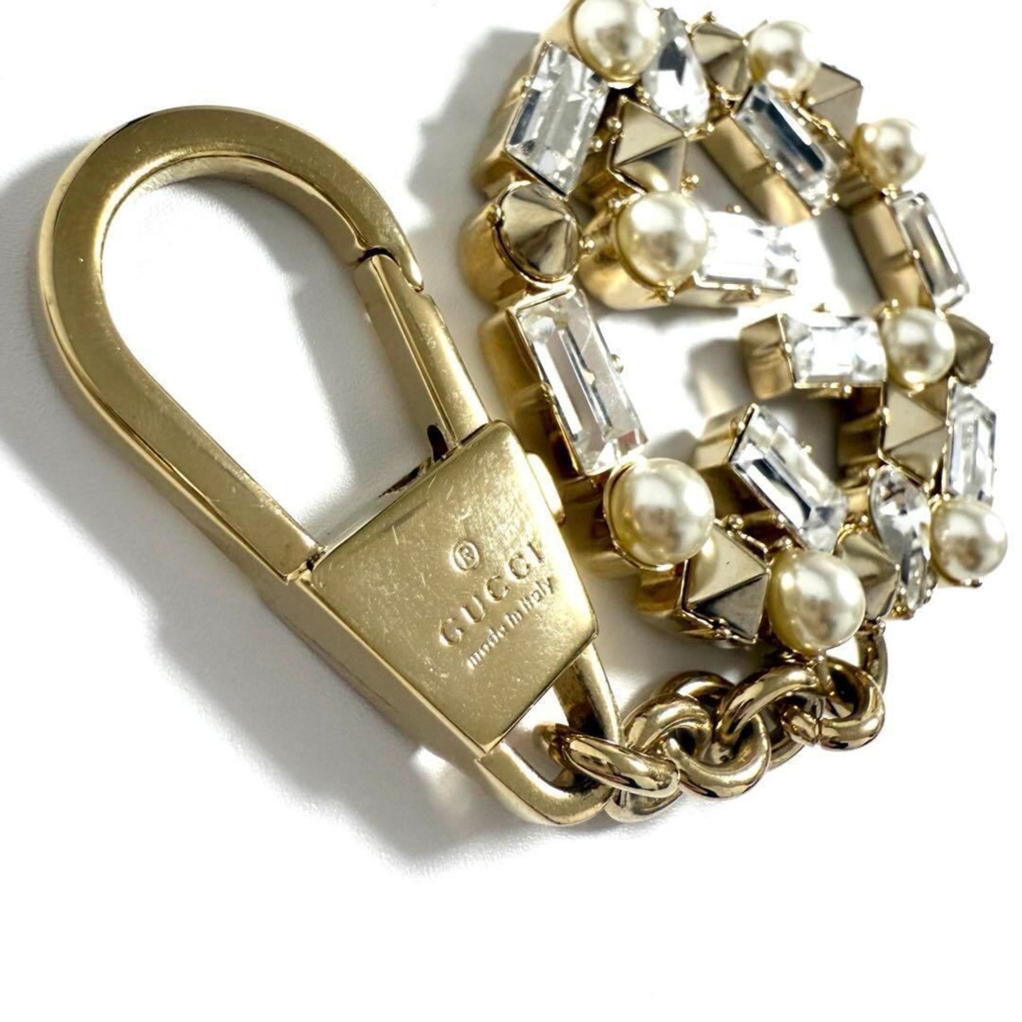 Gucci Gucci Women's Bag Charm Double G Jewel Keychain Size ONE SIZE - 6 Thumbnail