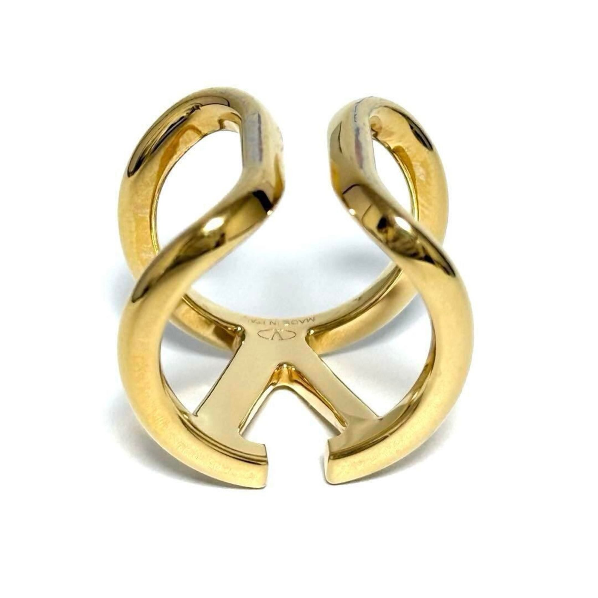 Valentino Valentino Women's V Logo Signature Metal Ring Size ONE SIZE - 7 Thumbnail