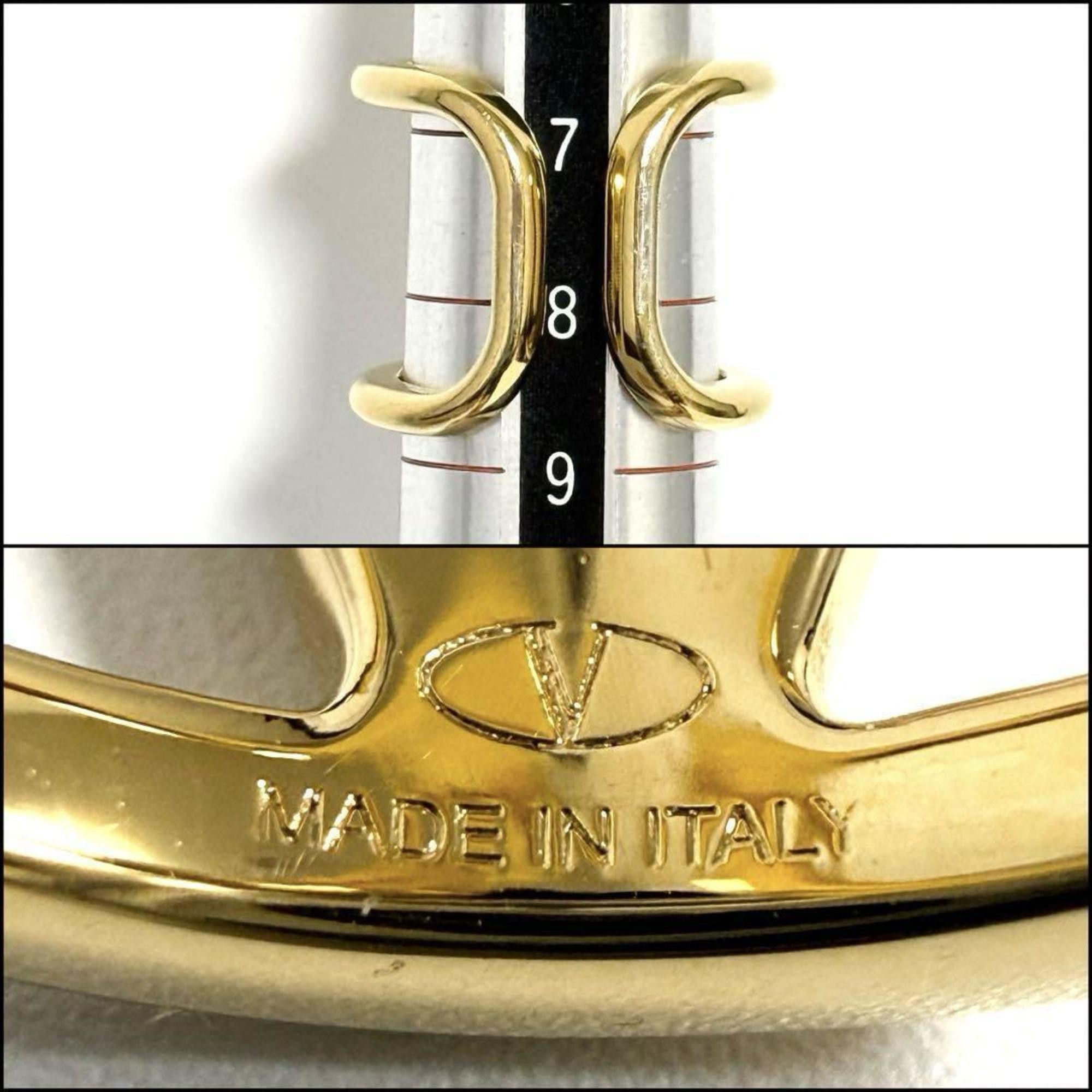 Valentino Valentino Women's V Logo Signature Metal Ring Size ONE SIZE - 8 Thumbnail