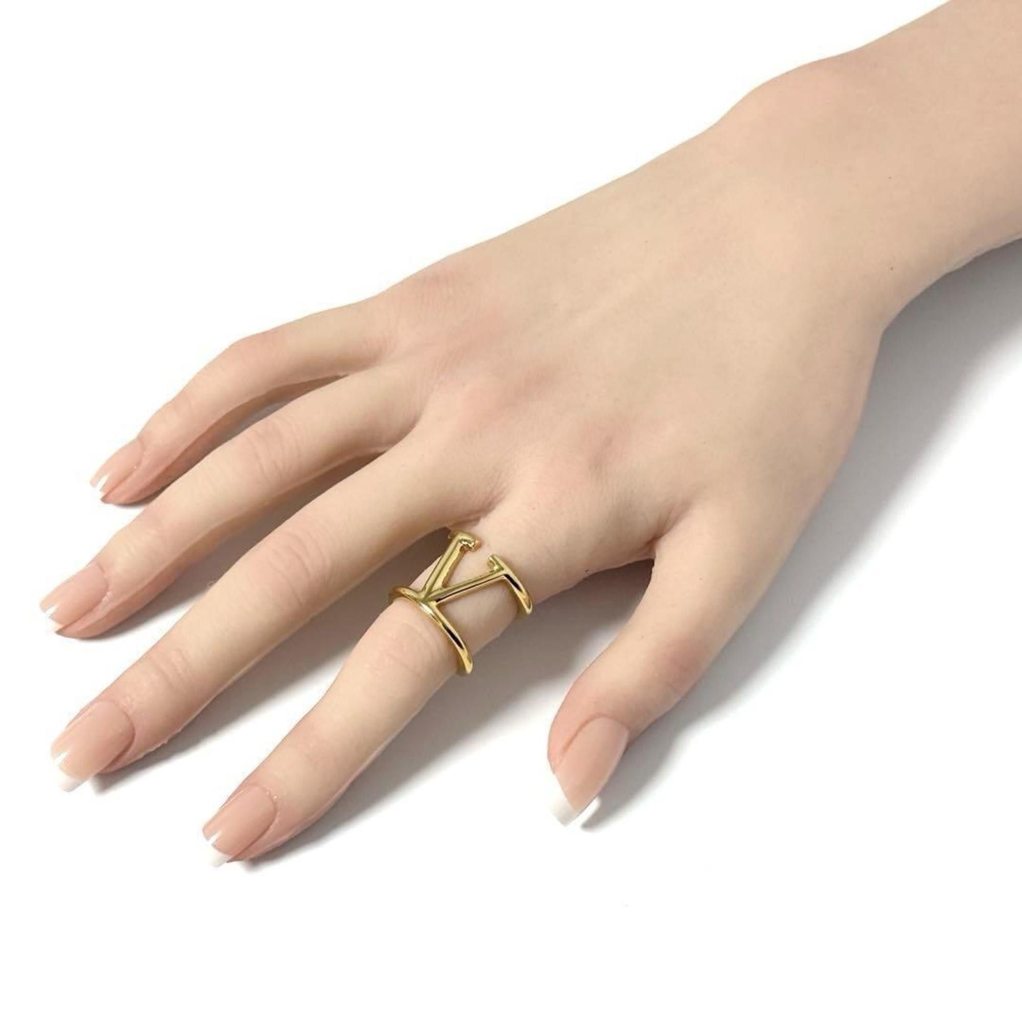 Valentino Valentino Women's V Logo Signature Metal Ring Size ONE SIZE - 9 Thumbnail