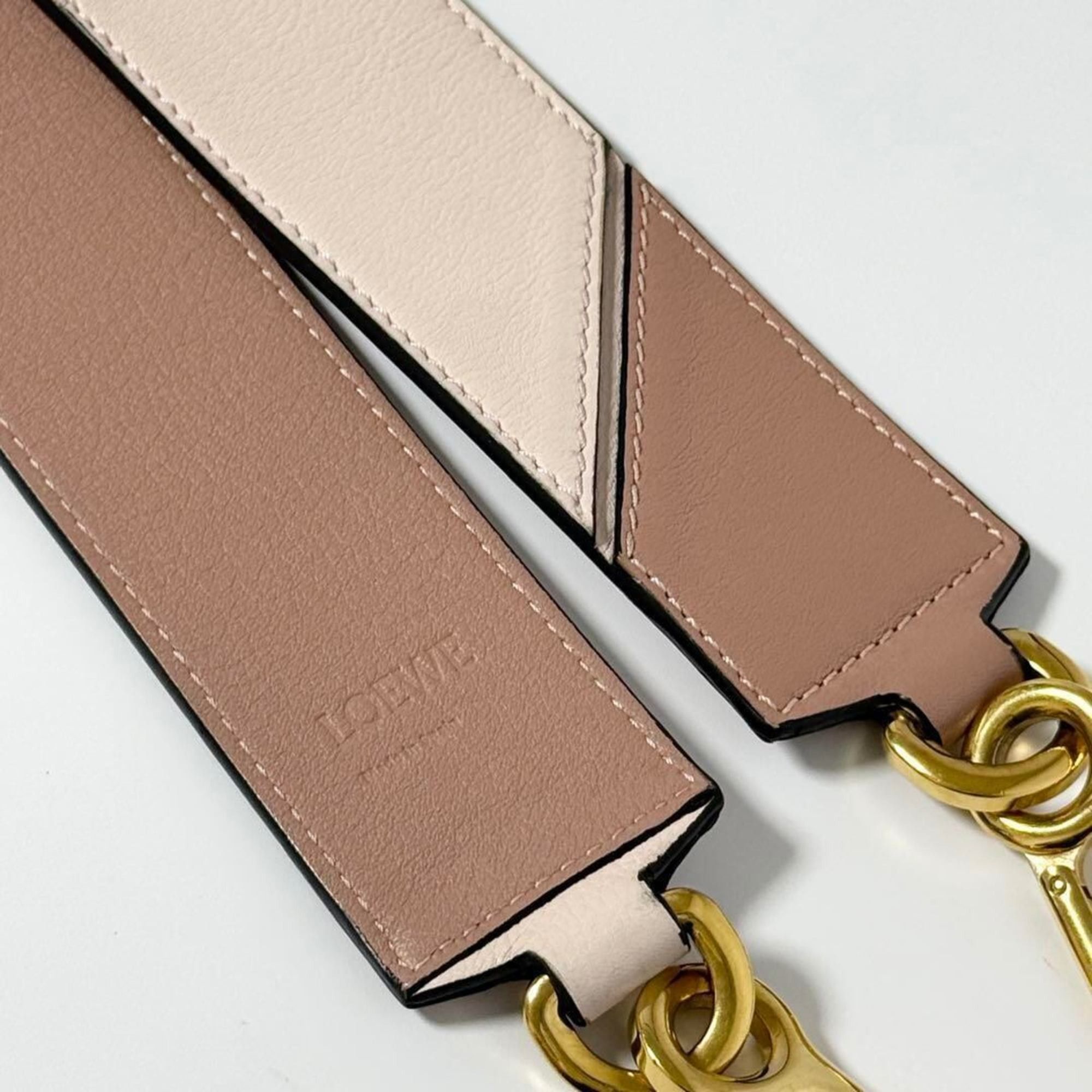 Loewe Loewe Women's Puzzle Shoulder Strap in Pink Leather Size ONE SIZE - 7 Thumbnail