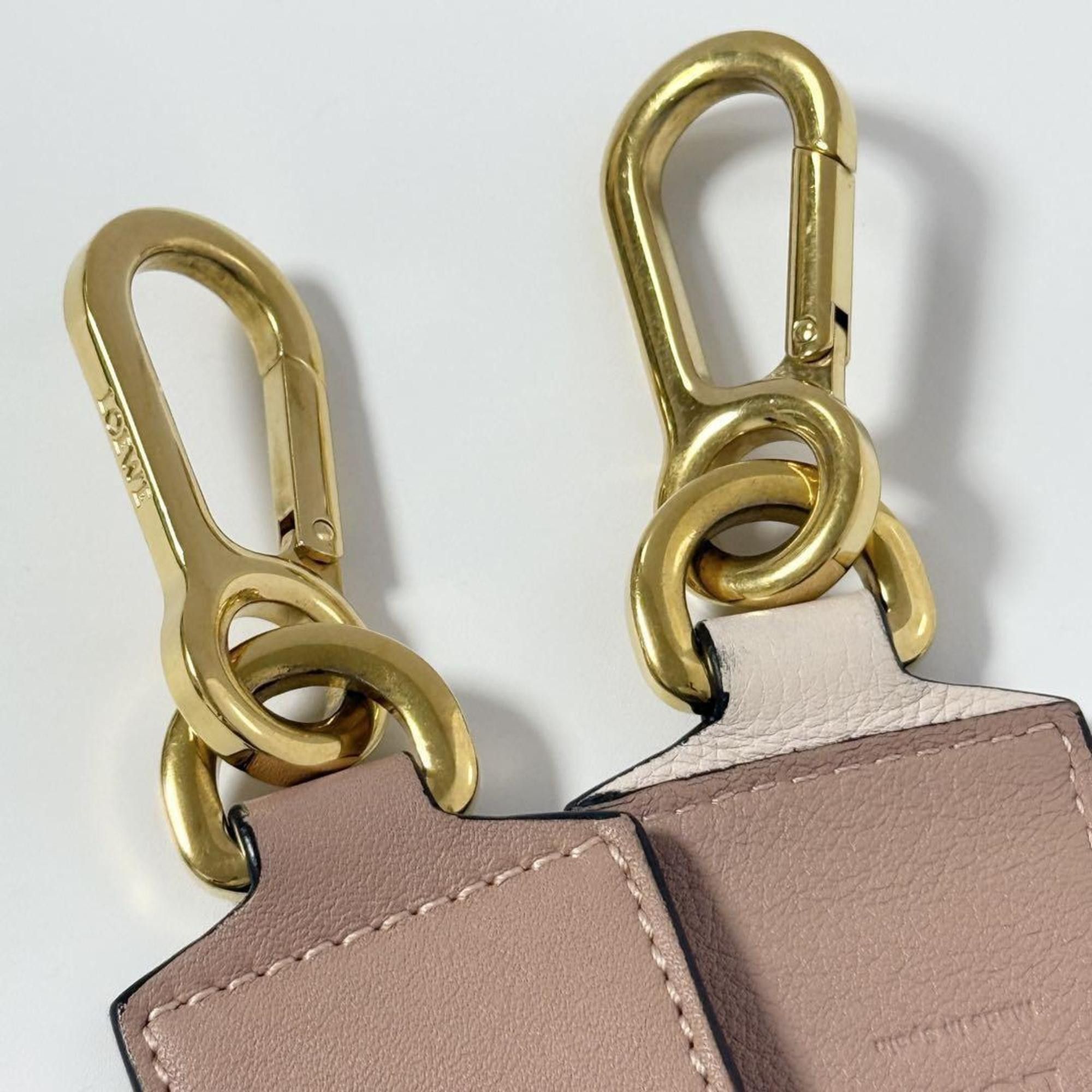 Loewe Loewe Women's Puzzle Shoulder Strap in Pink Leather Size ONE SIZE - 8 Thumbnail