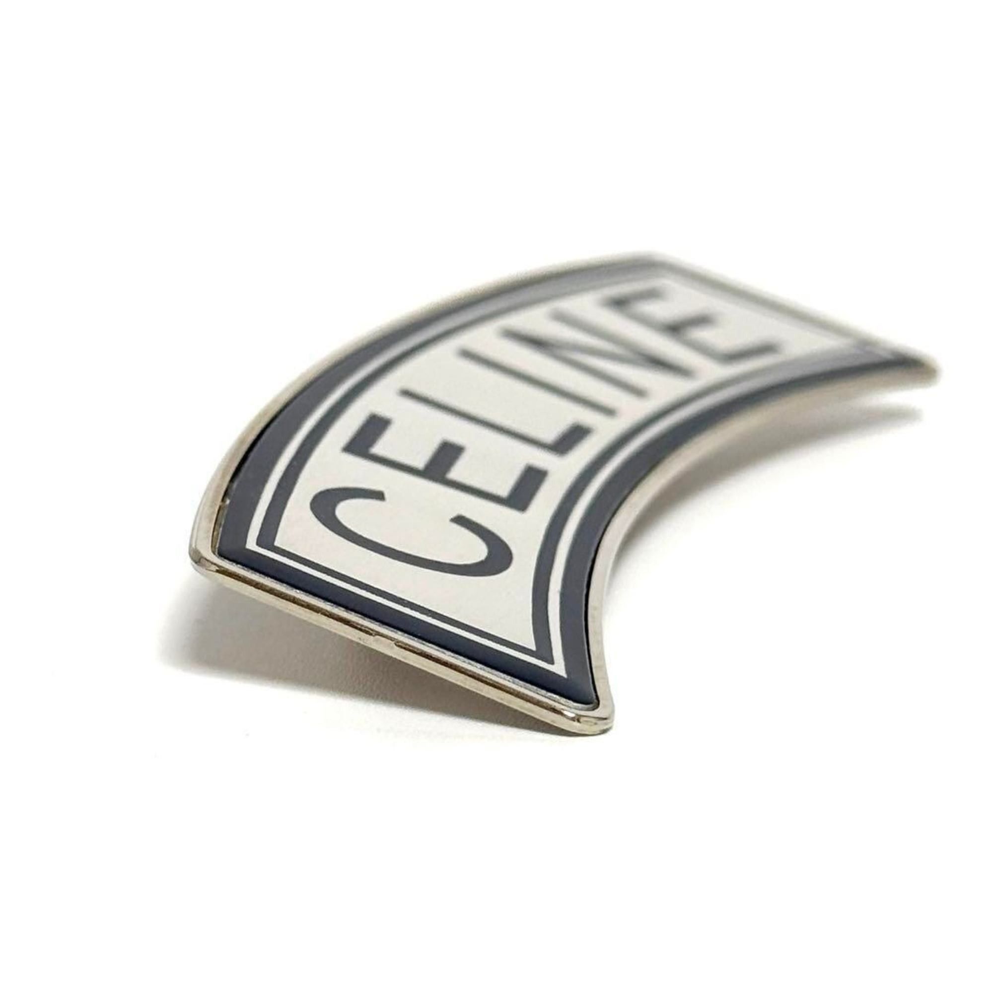 Celine Celine Men's Women's Brooch Pin Badge Logo Blue Size ONE SIZE - 7 Thumbnail