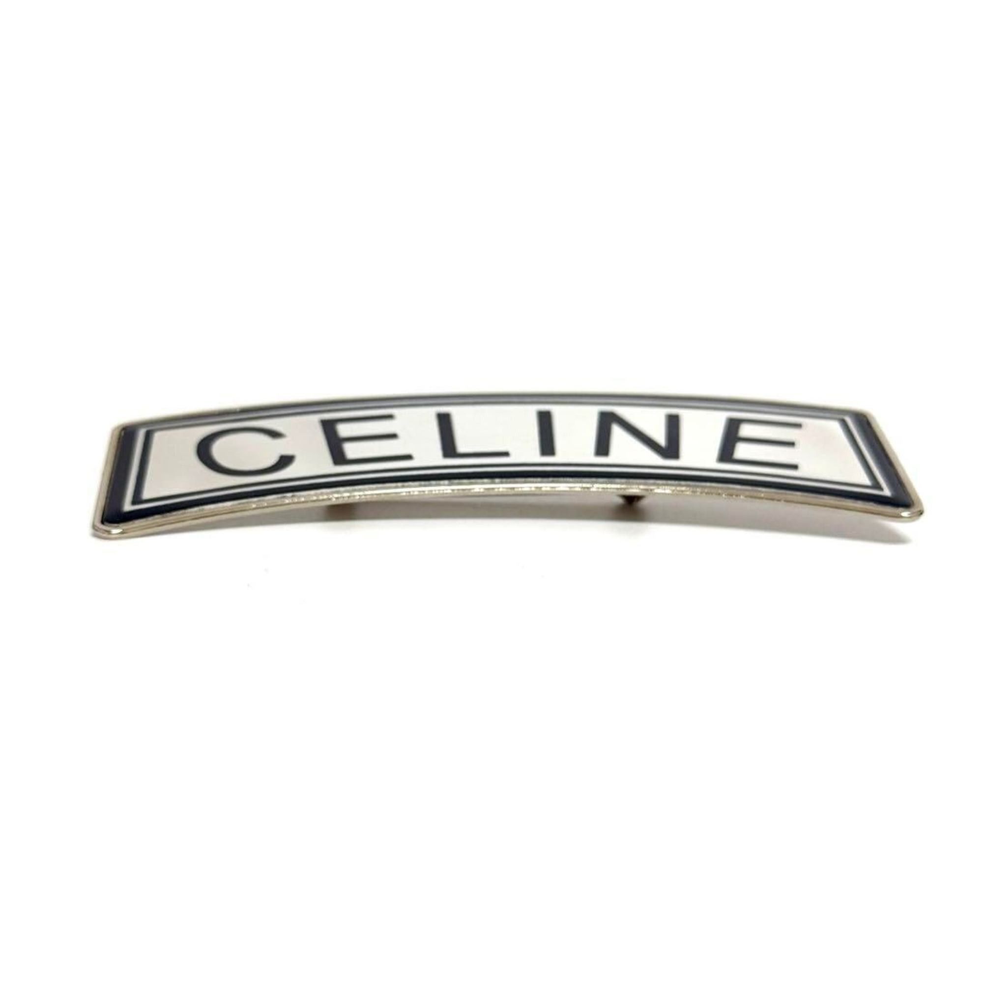 Celine Celine Men's Women's Brooch Pin Badge Logo Blue Size ONE SIZE - 4 Thumbnail