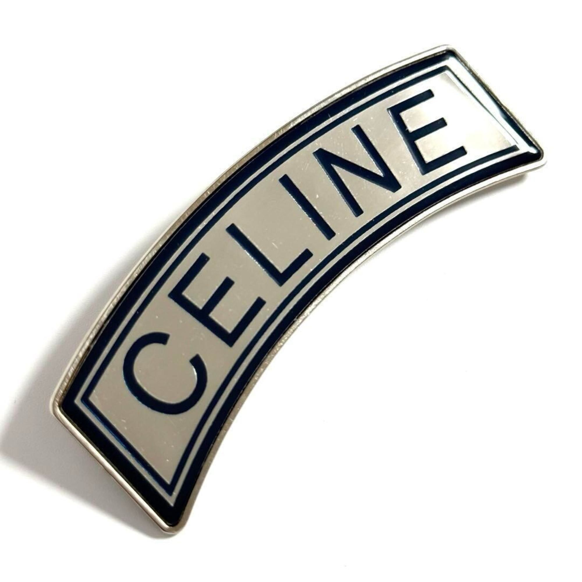 Celine Celine Men's Women's Brooch Pin Badge Logo Blue Size ONE SIZE - 10 Thumbnail