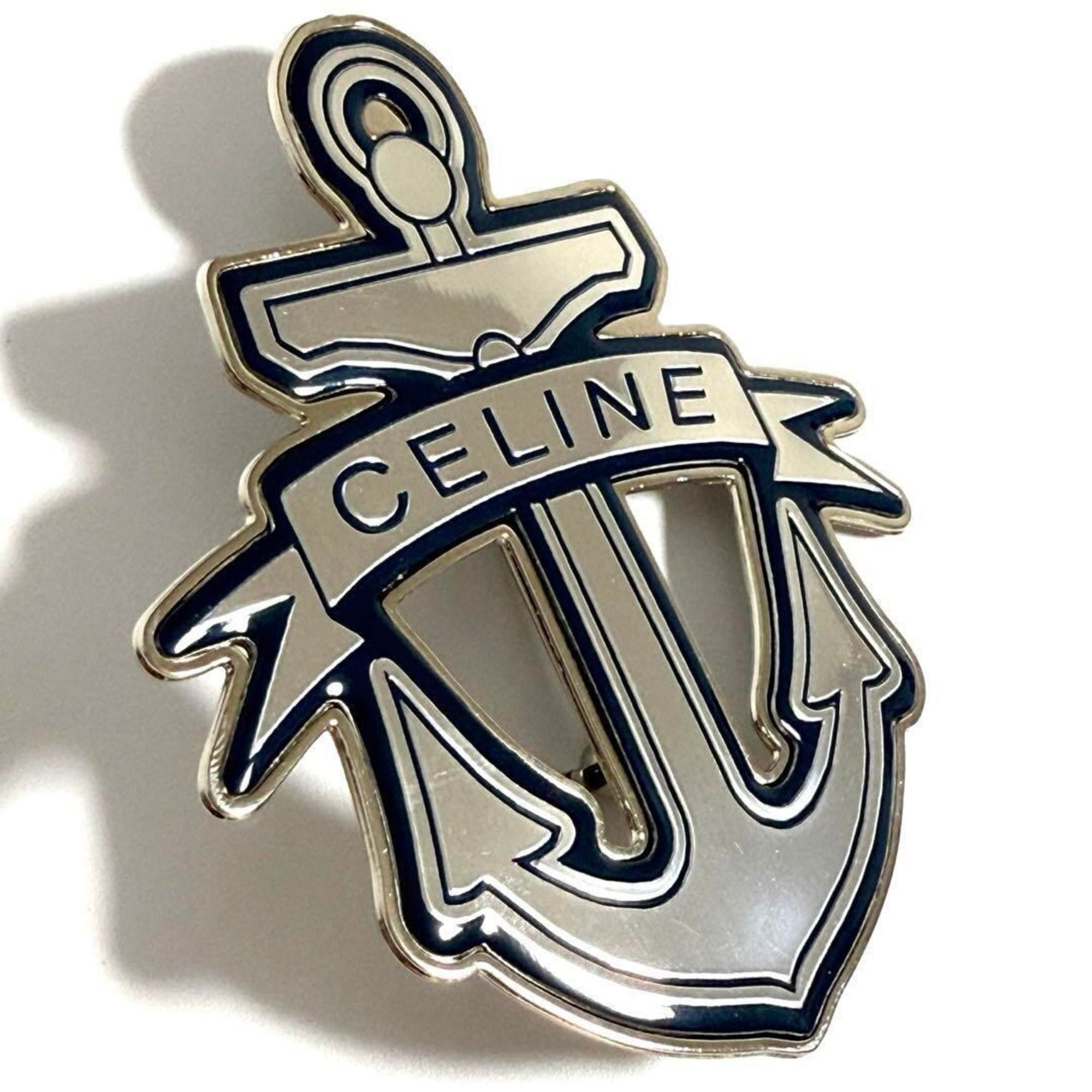 Celine Celine Men's Women's Brooch Badge Anchor Marine Blue Size ONE SIZE - 7 Thumbnail