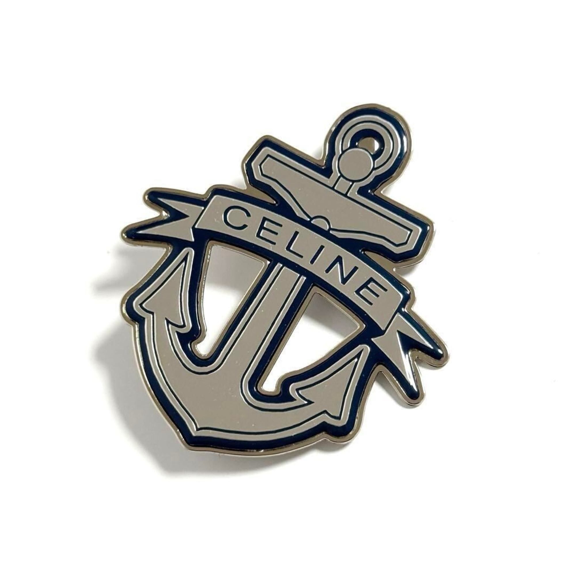 Celine Celine Men's Women's Brooch Badge Anchor Marine Blue Size ONE SIZE - 10 Thumbnail