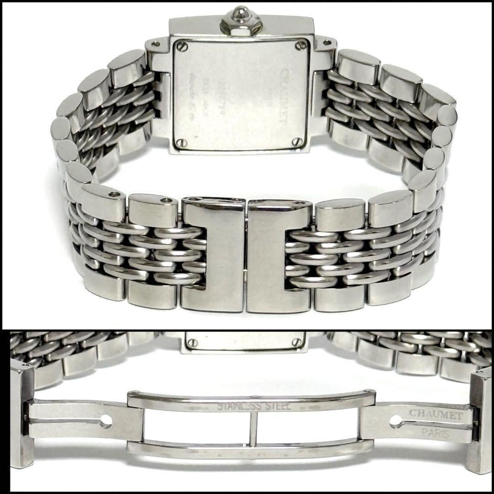 Chaumet Ladies Watch Style Carre Stainless Steel Band Square