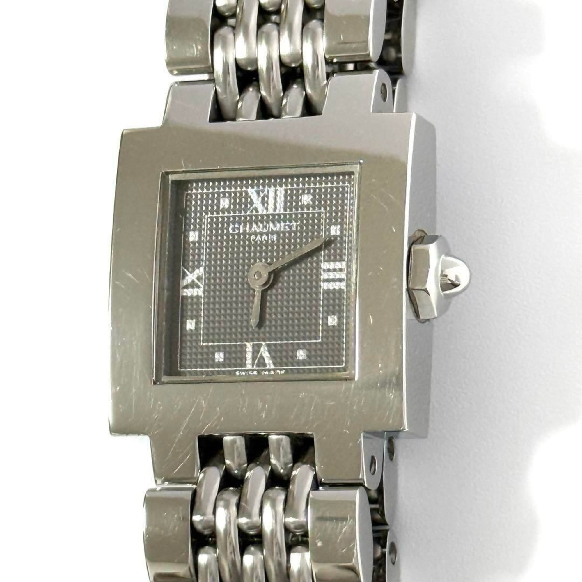 Chaumet Ladies Watch Style Carre Stainless Steel Band Square