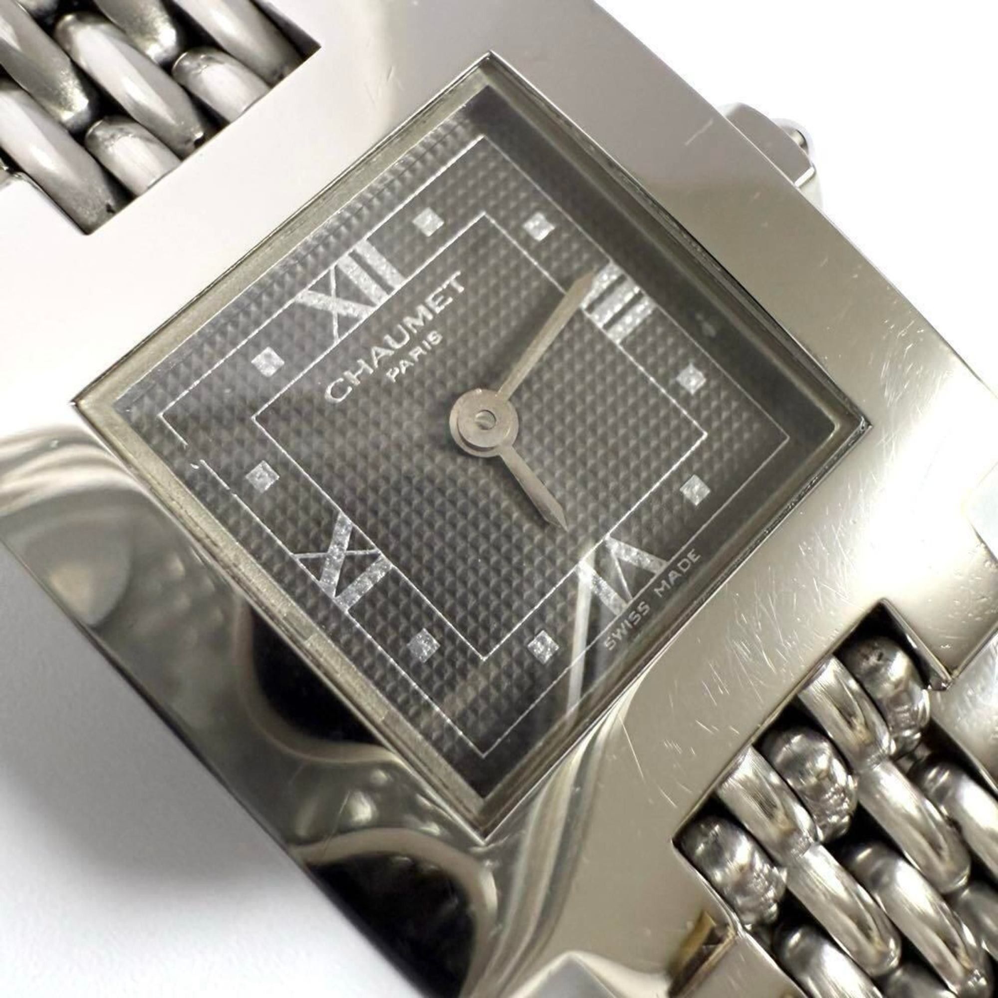 Chaumet Ladies Watch Style Carre Stainless Steel Band Square