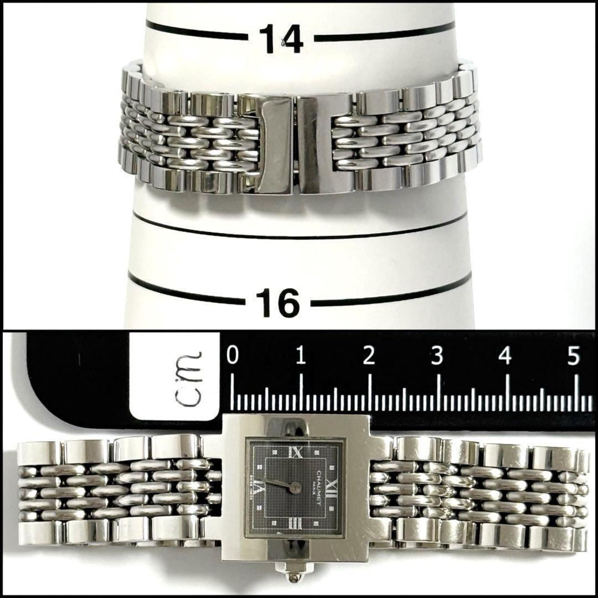 Chaumet Ladies Watch Style Carre Stainless Steel Band Square