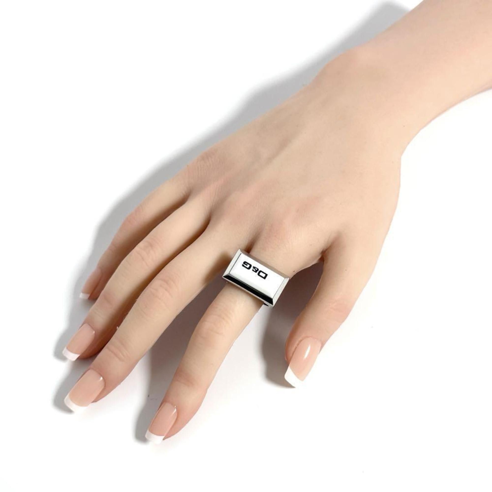 Dolce & Gabbana Dolce & Gabbana Men's Signet Logo Ring Size ONE SIZE - 10 Thumbnail