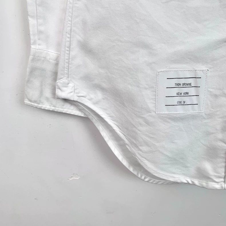 Thom Browne Thom Browne White Long Sleeve Shirt - dmc Size US S / EU 44-46 / 1 - 4 Thumbnail