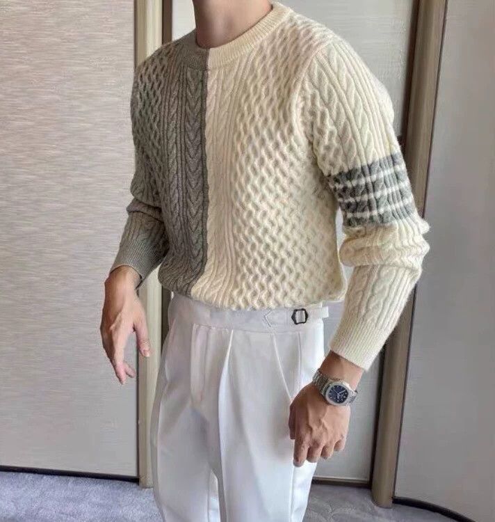 Thom Browne Thom Browne Color Block Wool Knit Sweater - dmc Size US L / EU 52-54 / 3 - 9 Thumbnail