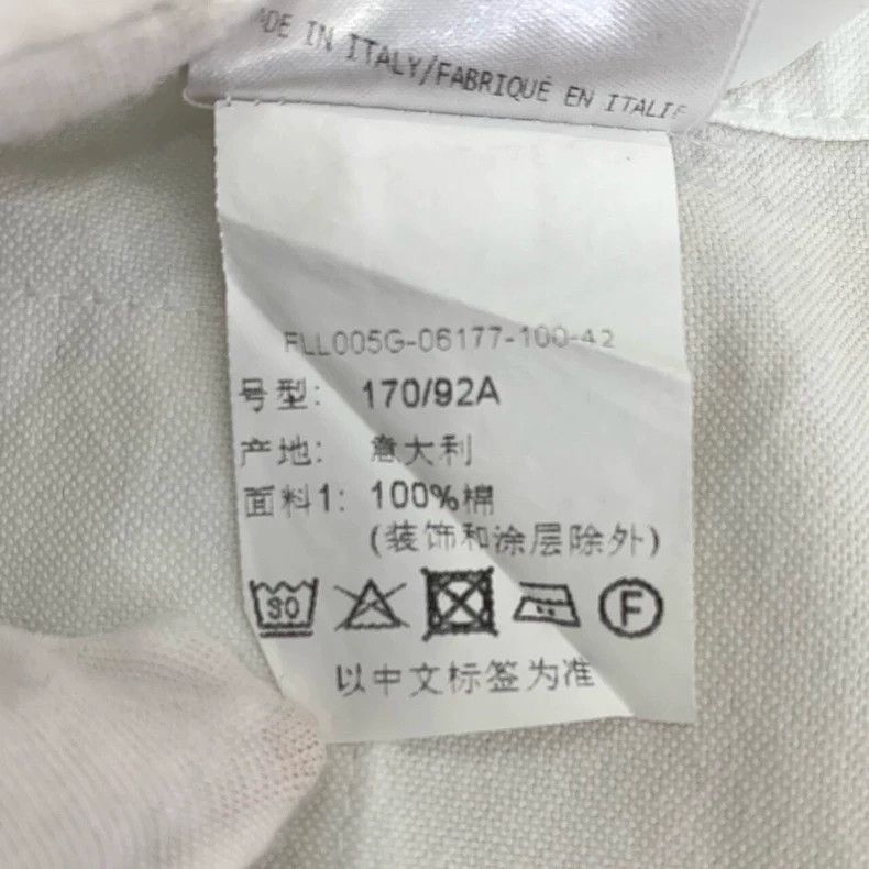 Thom Browne Thom Browne White Long Sleeve Shirt with Stripes - dmc Size US M / EU 48-50 / 2 - 8 Thumbnail