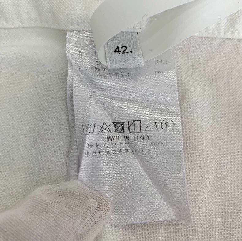 Thom Browne Thom Browne White Long Sleeve Shirt with Stripes - dmc Size US M / EU 48-50 / 2 - 7 Thumbnail