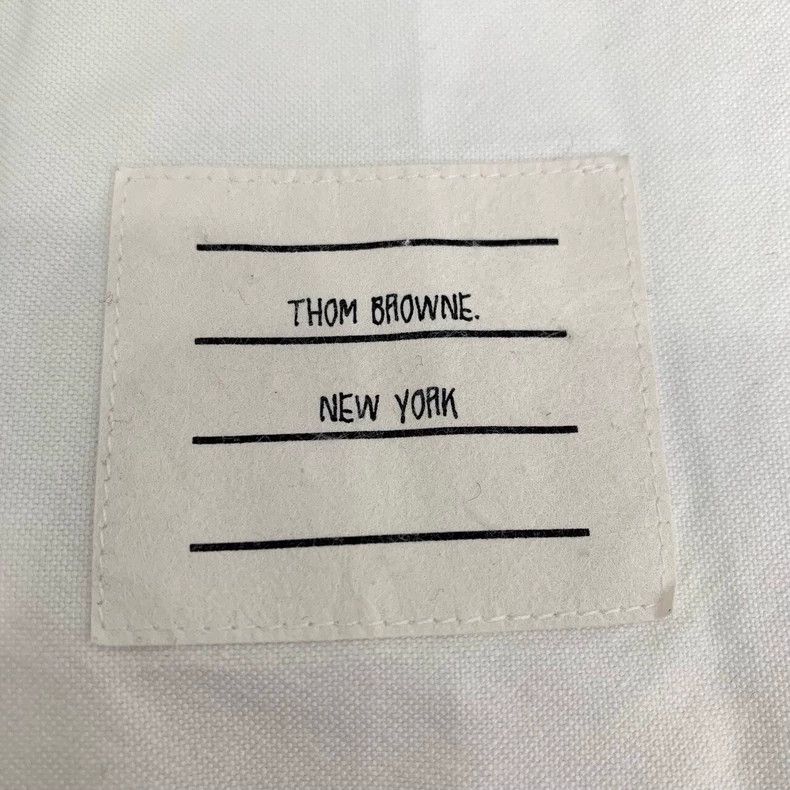 Thom Browne Thom Browne White Long Sleeve Shirt with Stripes - dmc Size US M / EU 48-50 / 2 - 5 Thumbnail