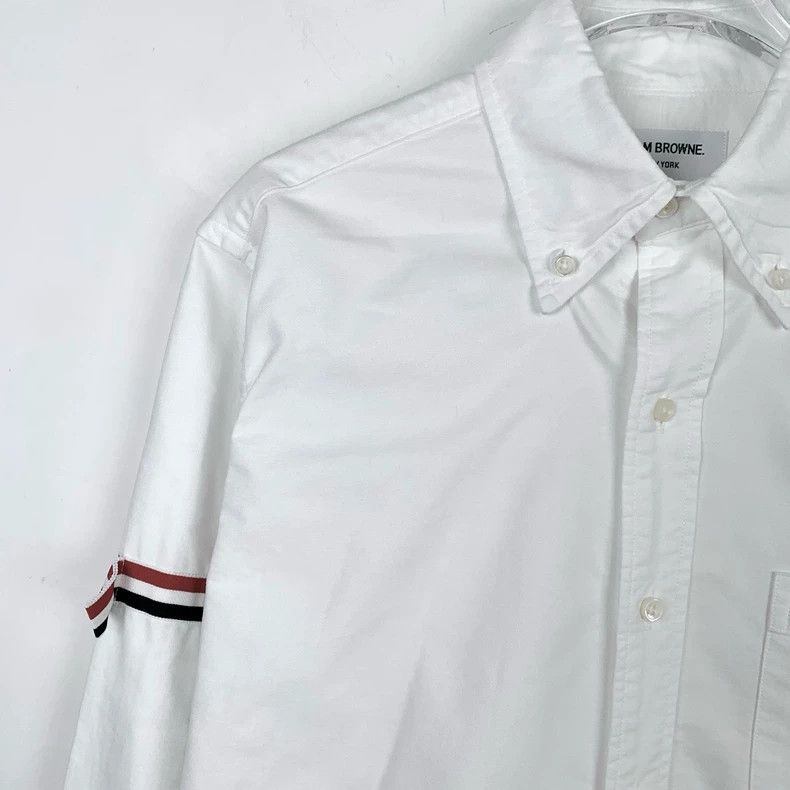Thom Browne Thom Browne Classic Long Sleeve White Shirt - dmc Size US S / EU 44-46 / 1 - 3 Thumbnail