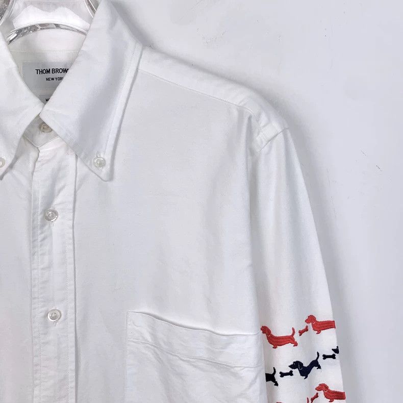 Thom Browne Thom Browne White Long Sleeve Oxford Shirt - dmc Size US S / EU 44-46 / 1 - 3 Thumbnail