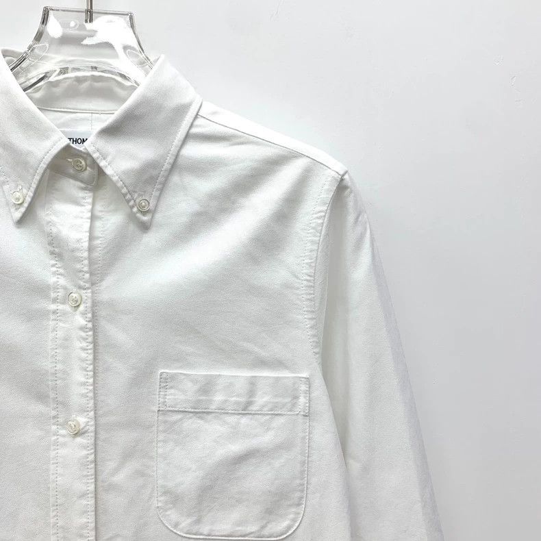 Thom Browne Thom Browne White Long Sleeve Button-Up Shirt - dmc Size US XS / EU 42 / 0 - 3 Thumbnail
