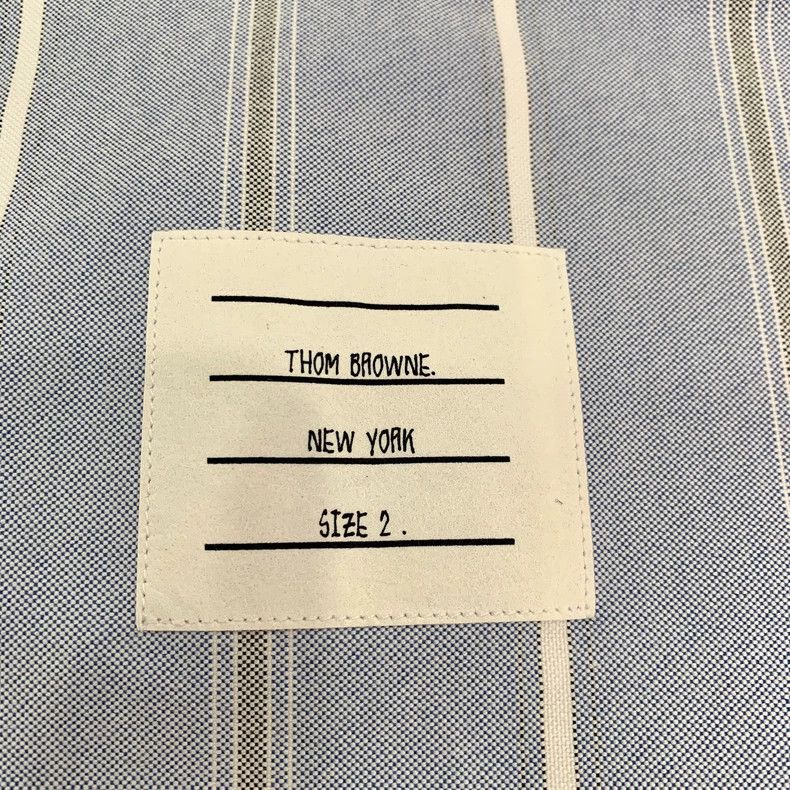Thom Browne Thom Browne Blue Striped Long Sleeve Shirt - dmc Size US M / EU 48-50 / 2 - 5 Thumbnail