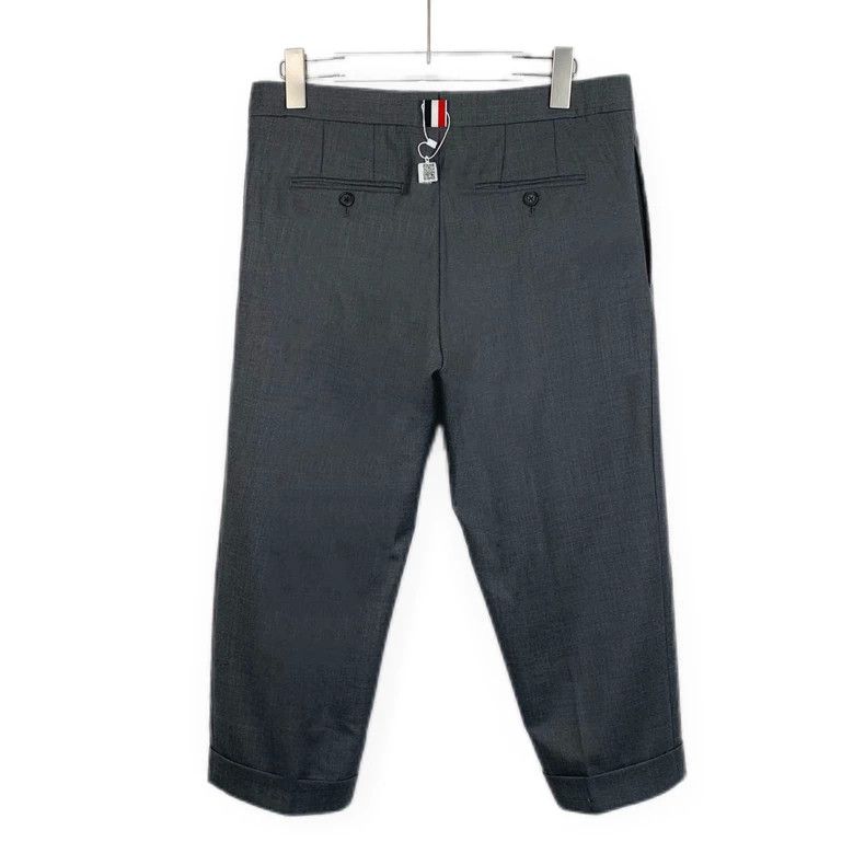 Thom Browne Thom Browne Dark Gray Wool Casual Pants - dmc Size US 31 - 2 Thumbnail