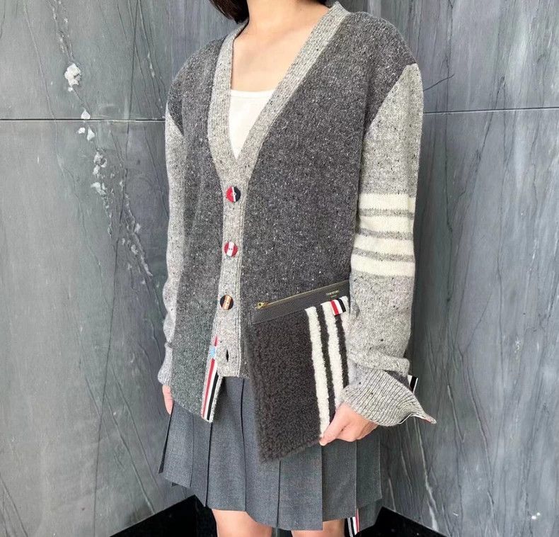 Thom Browne Thom Browne Gray Classic Wool Cardigan Jacket - dmc Size US S / EU 44-46 / 1 - 9 Thumbnail