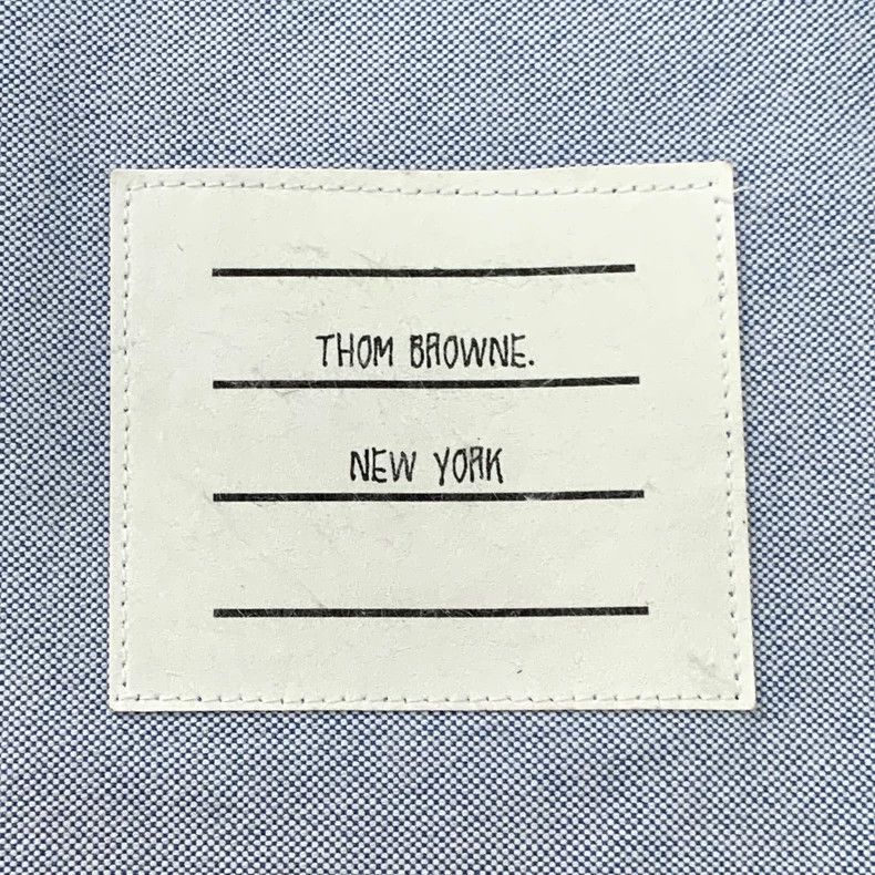 Thom Browne Thom Browne Blue Cotton Long Sleeve Button-Up Shirt - dmc Size US XS / EU 42 / 0 - 5 Thumbnail