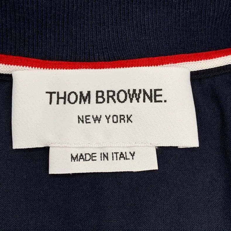Thom Browne Thom Browne Navy Polo Shirt with Red Trim - dmc Size US XS / EU 42 / 0 - 6 Thumbnail