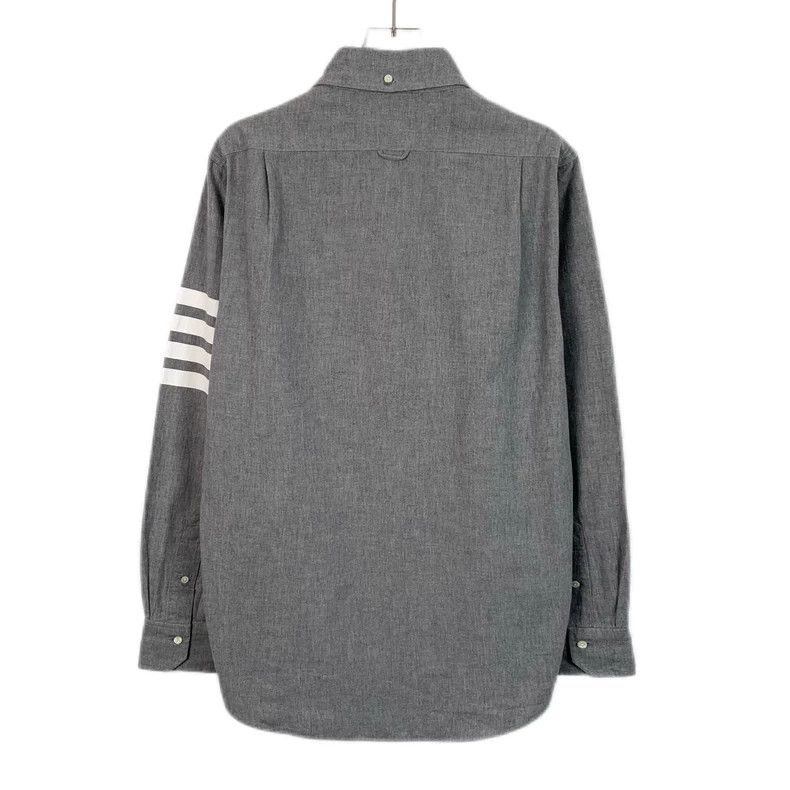 Thom Browne Thom Browne Gray Classic Long Sleeve Shirt - dmc Size US S / EU 44-46 / 1 - 2 Thumbnail