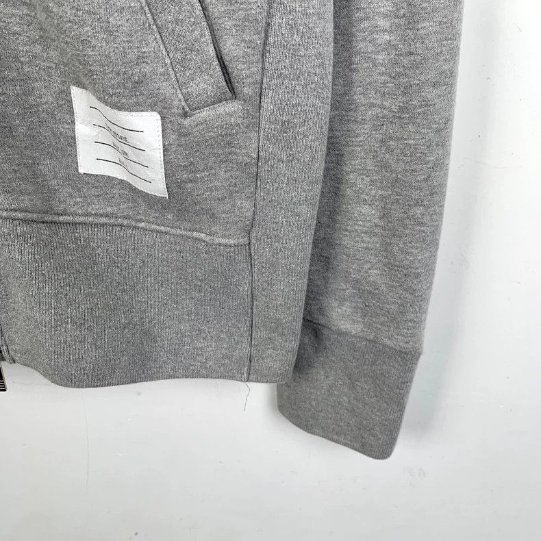 Thom Browne Thom Browne Gray Hooded Zip Sweatshirt - dmc Size US M / EU 48-50 / 2 - 5 Thumbnail