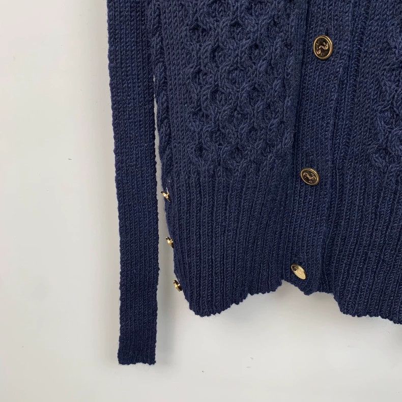 Thom Browne Thom Browne Navy Wool Knit Cardigan with Belt - dmc Size US S / EU 44-46 / 1 - 5 Thumbnail