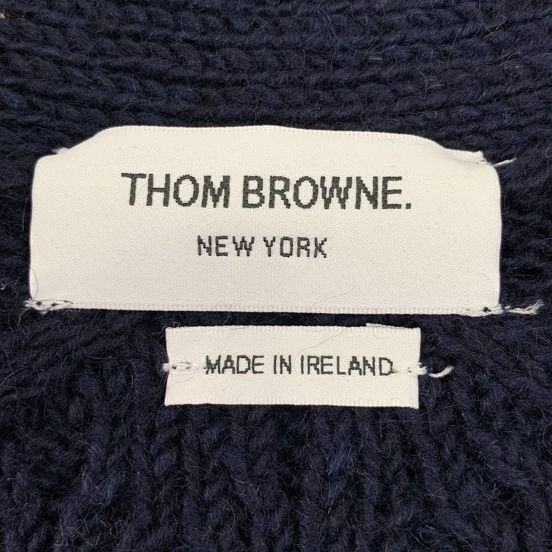 Thom Browne Thom Browne Navy Wool Knit Cardigan with Belt - dmc Size US S / EU 44-46 / 1 - 6 Thumbnail