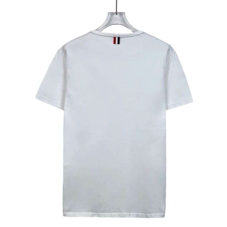 Thom Browne Thom Browne White Cotton Short Sleeve T-Shirt - dmc Size US S / EU 44-46 / 1 - 2 Thumbnail