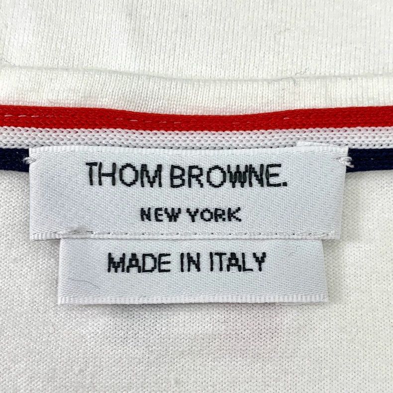 Thom Browne Thom Browne White Cotton Short Sleeve T-Shirt - dmc Size US S / EU 44-46 / 1 - 6 Thumbnail
