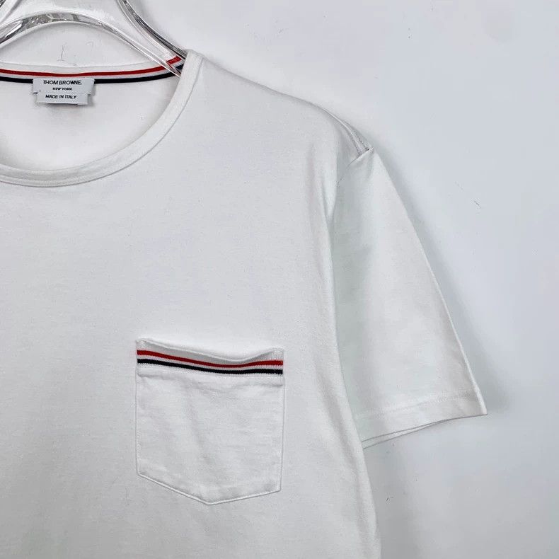 Thom Browne Thom Browne White Cotton Short Sleeve T-Shirt - dmc Size US S / EU 44-46 / 1 - 3 Thumbnail