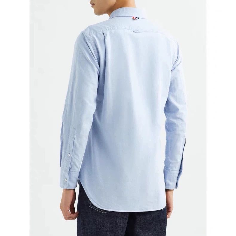 Thom Browne Thom Browne Light Blue Cotton Long Sleeve Shirt - dmc Size US XXS / EU 40 - 9 Thumbnail