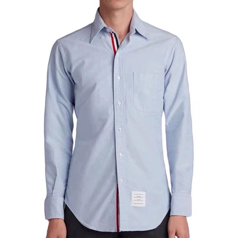 Thom Browne Thom Browne Light Blue Cotton Long Sleeve Shirt - dmc Size US XXS / EU 40 - 8 Thumbnail
