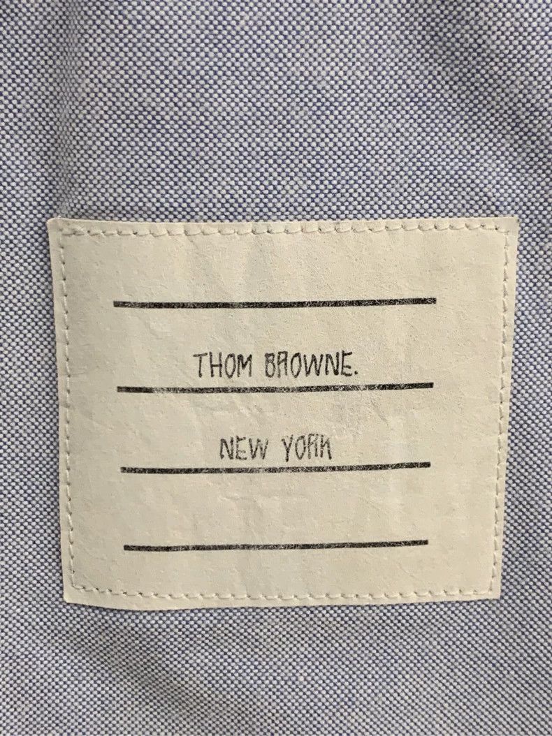 Thom Browne Thom Browne Light Blue Cotton Long Sleeve Shirt - dmc Size US XXS / EU 40 - 4 Thumbnail