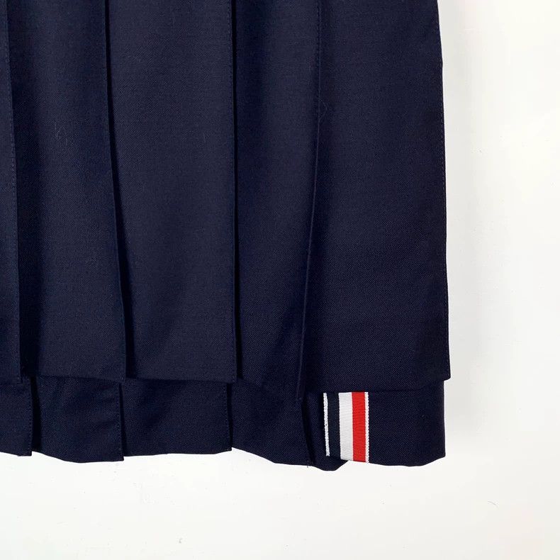 Thom Browne Thom Browne Navy Pleated Skirt with Design - dmc Size US 36 / EU 52 - 5 Thumbnail