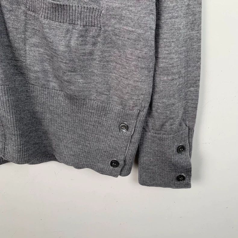 Thom Browne Thom Browne Gray Wool Knit Cardigan Sweater - dmc Size US M / EU 48-50 / 2 - 4 Thumbnail