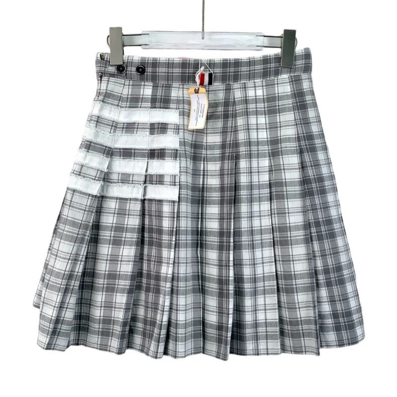Thom Browne Thom Browne Plaid Pleated Cotton Skirt - dmc Size US 31 - 2 Thumbnail