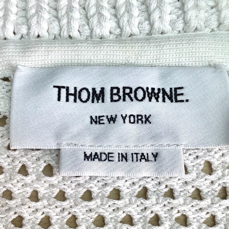 Thom Browne Thom Browne White Knit V-Neck Cardigan - dmc Size US M / EU 48-50 / 2 - 6 Thumbnail