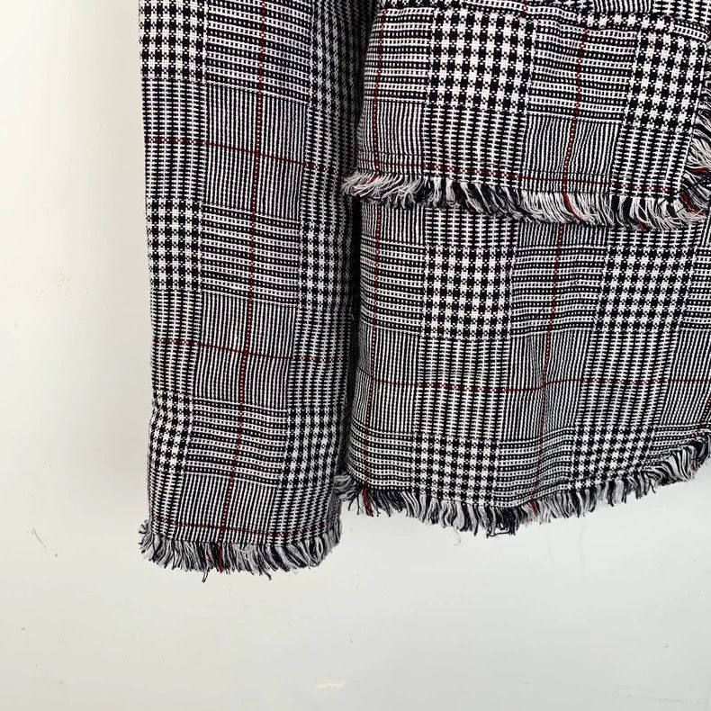 Thom Browne Thom Browne Gray Plaid Wool Blazer Jacket - dmc Size US S / EU 44-46 / 1 - 4 Thumbnail
