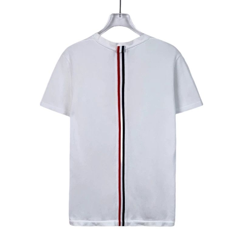Thom Browne Thom Browne White Striped Short Sleeve T-Shirt - dmc Size US M / EU 48-50 / 2 - 2 Thumbnail