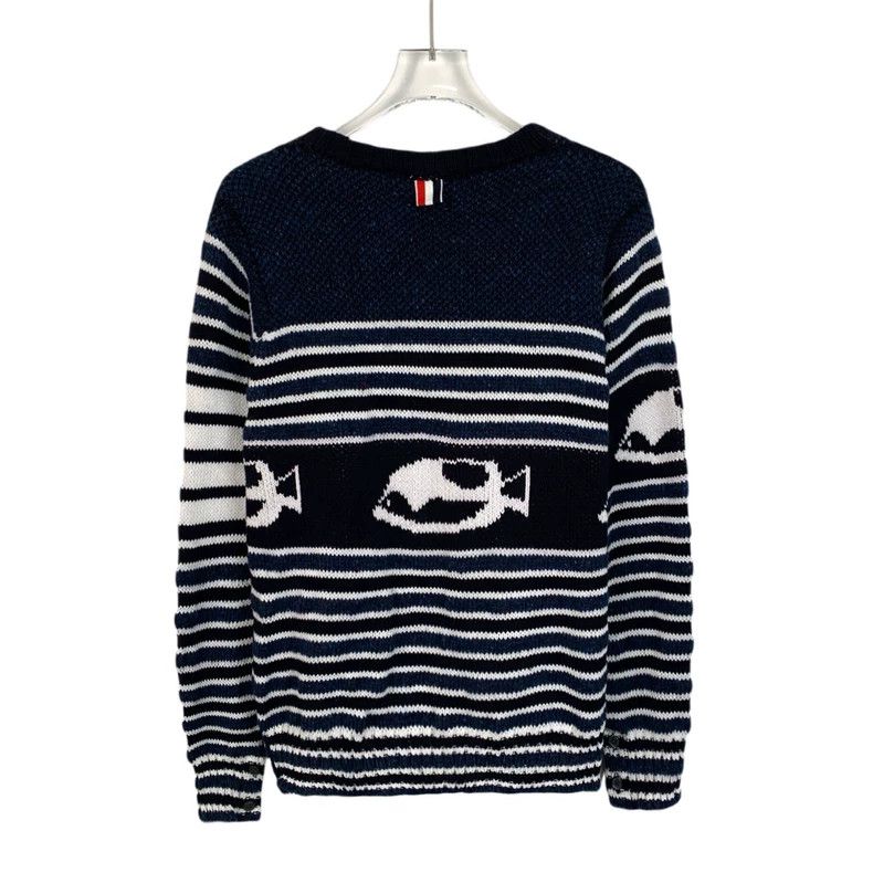 Thom Browne Thom Browne Striped Knit Long Sleeve Sweater - dmc Size US M / EU 48-50 / 2 - 2 Thumbnail