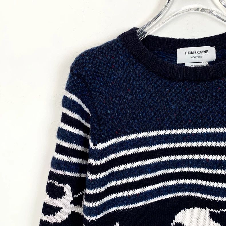 Thom Browne Thom Browne Striped Knit Long Sleeve Sweater - dmc Size US M / EU 48-50 / 2 - 3 Thumbnail