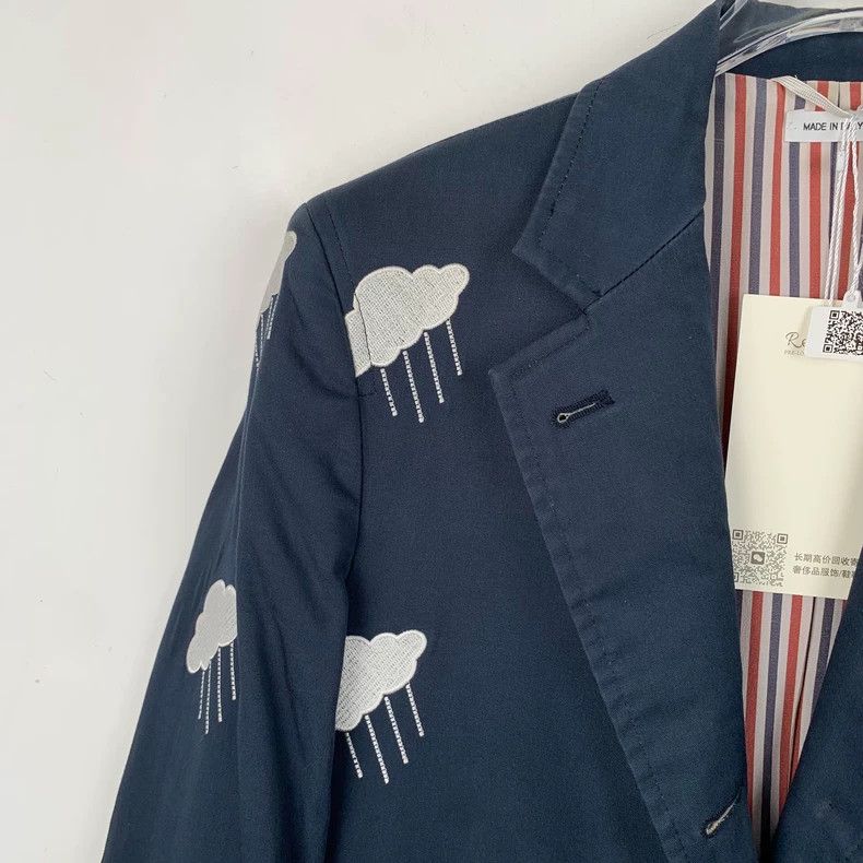 Thom Browne Thom Browne Blue Cotton Cloud Blazer - dmc Size US M / EU 48-50 / 2 - 3 Thumbnail