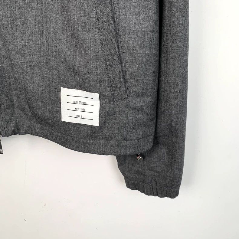 Thom Browne Thom Browne Gray Wool Hooded Zipper Jacket - dmc Size US XXL / EU 58 / 5 - 4 Thumbnail